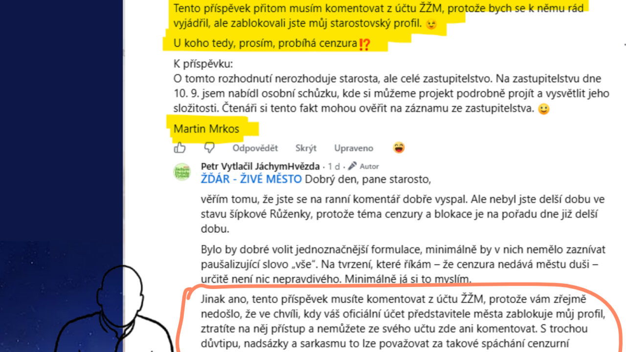 Jak starosta Martin Mrkos cenzuruje